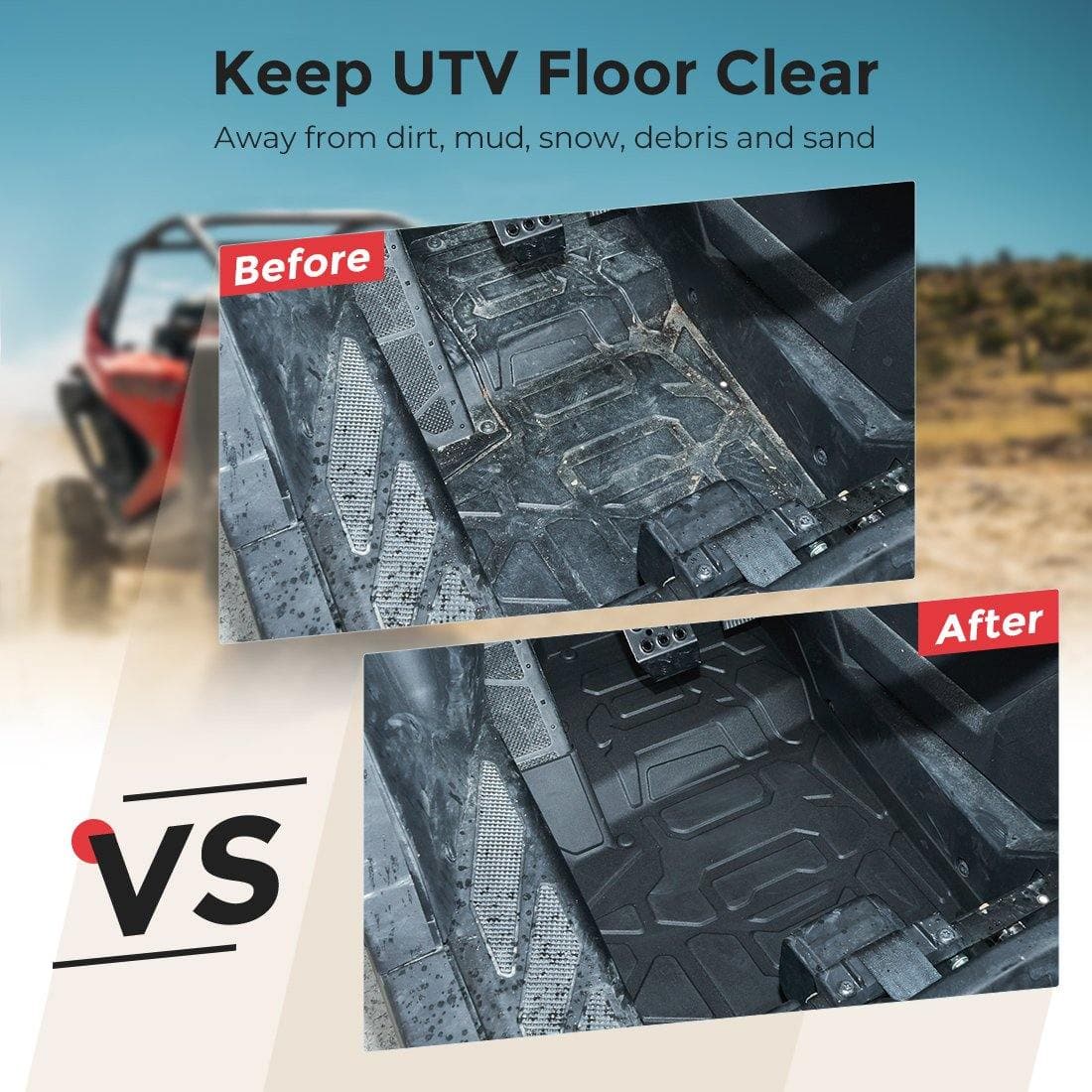 Floor Mats Liners For Polaris RZR PRO XP 2020-2024 - Image 3