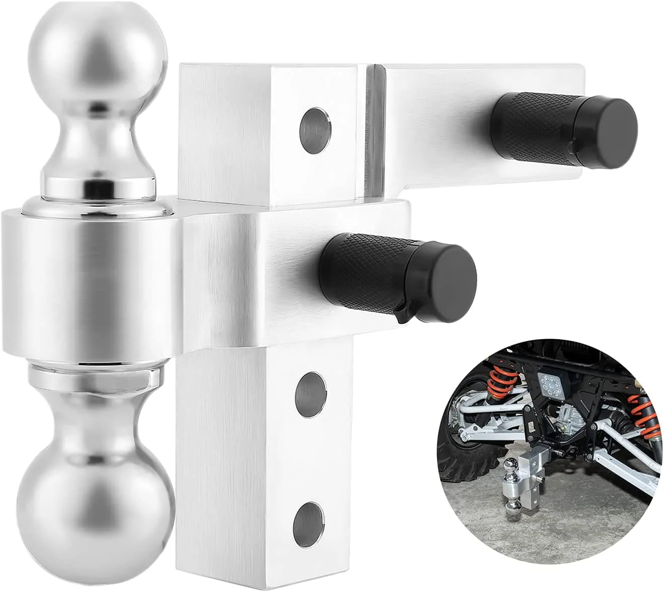 UTV Adjustable Trailer Hitch Ball Mount - Image 8