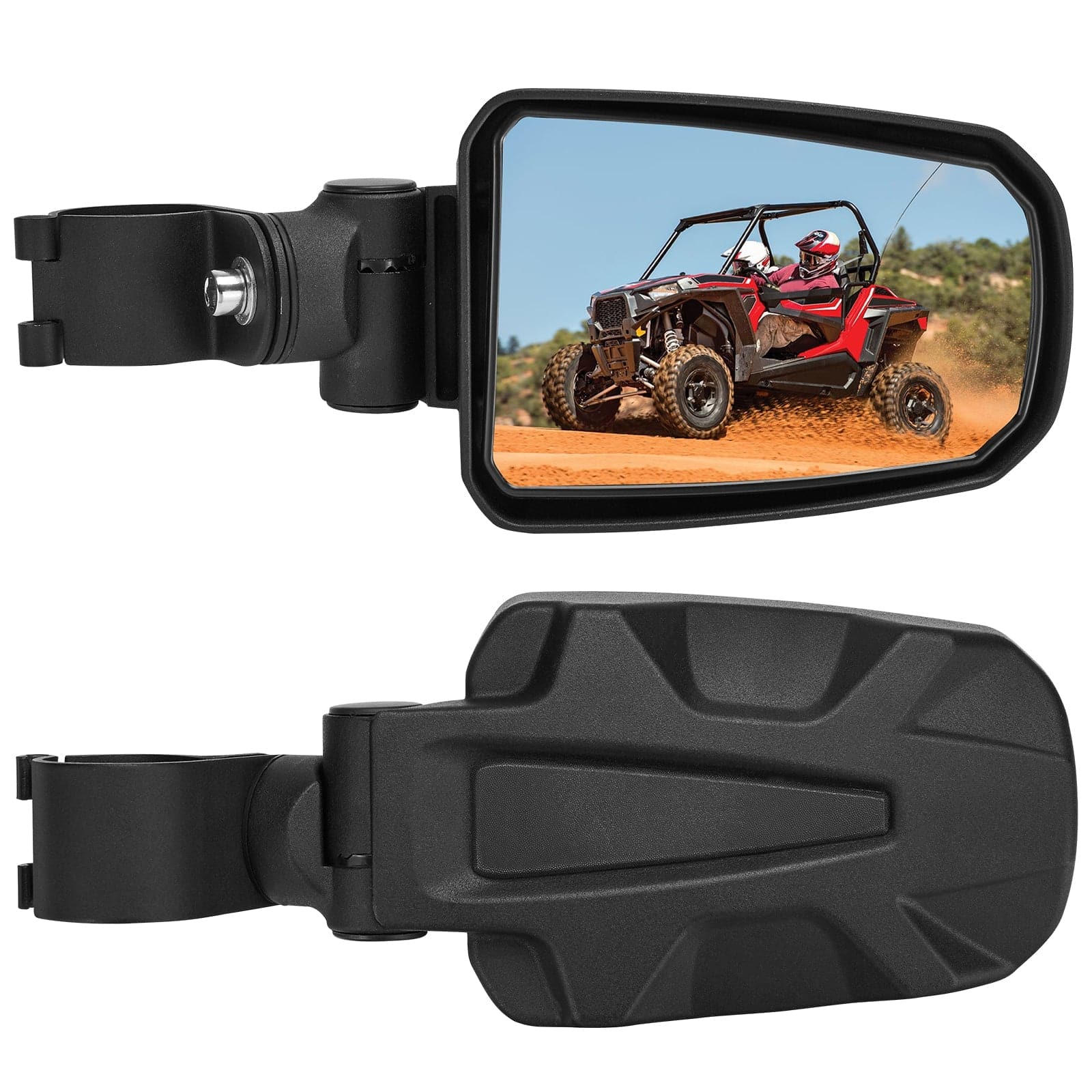 Adjustable Side View Convex Mirror for 1.75" Roll Cage Fit Yamaha Rhino - Image 3