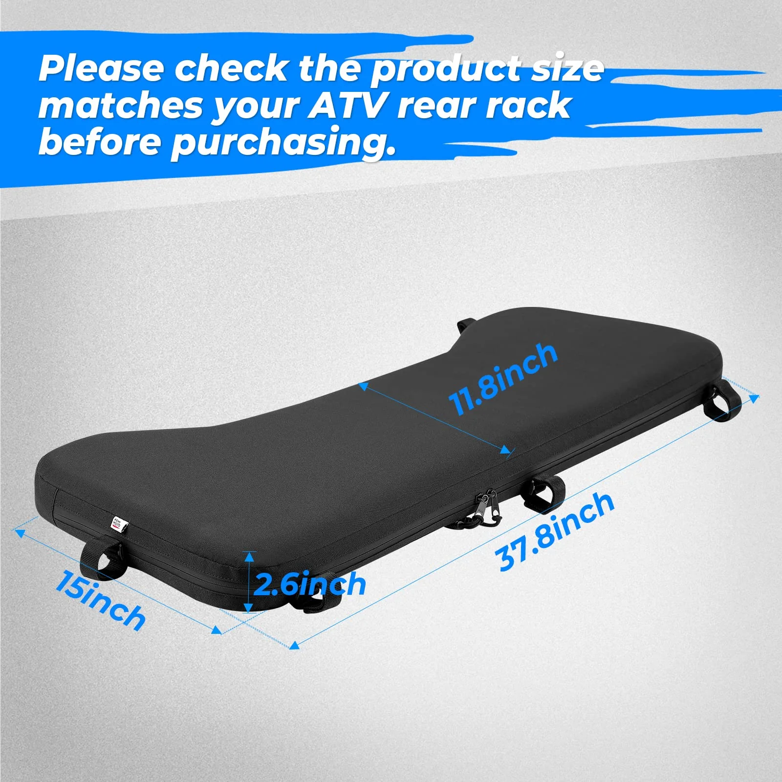 ATV Rack Pad, Four Wheeler Rack Seat Cushion for Passenger - Image 4