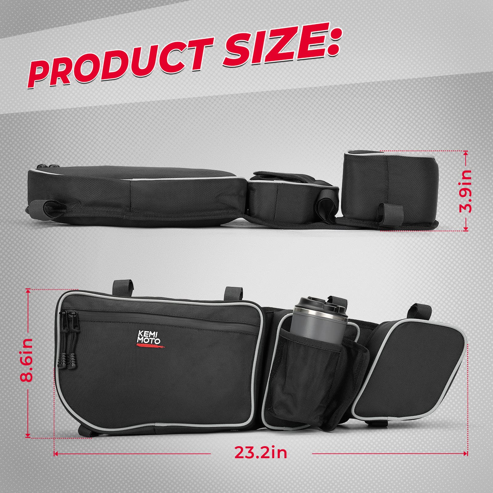 Storage Door Bags with Removable Knee Pad for Can Am Maverick X3 - Image 8