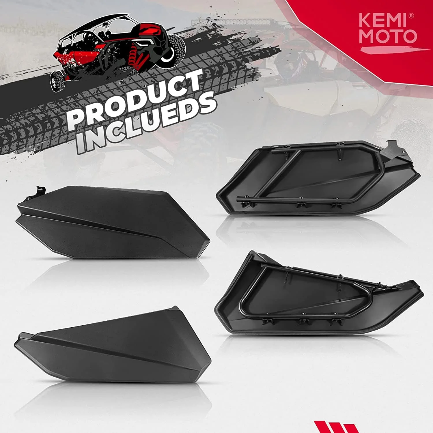 4pcs Lower Doors Panels with Metal Frame for Can-Am Maverick X3 MAX - Image 6