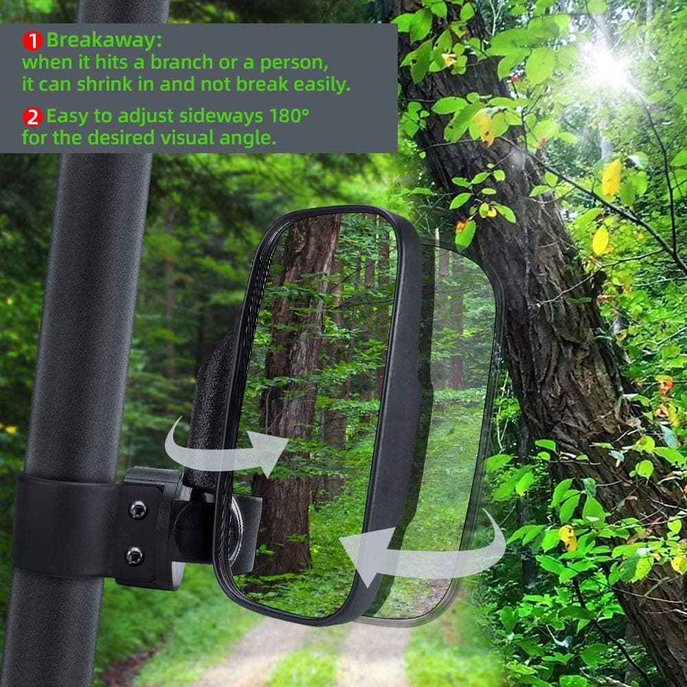 UTV 1.65"-2" Rear View Mirror &1.75"-2" LED Side Mirror - Image 9
