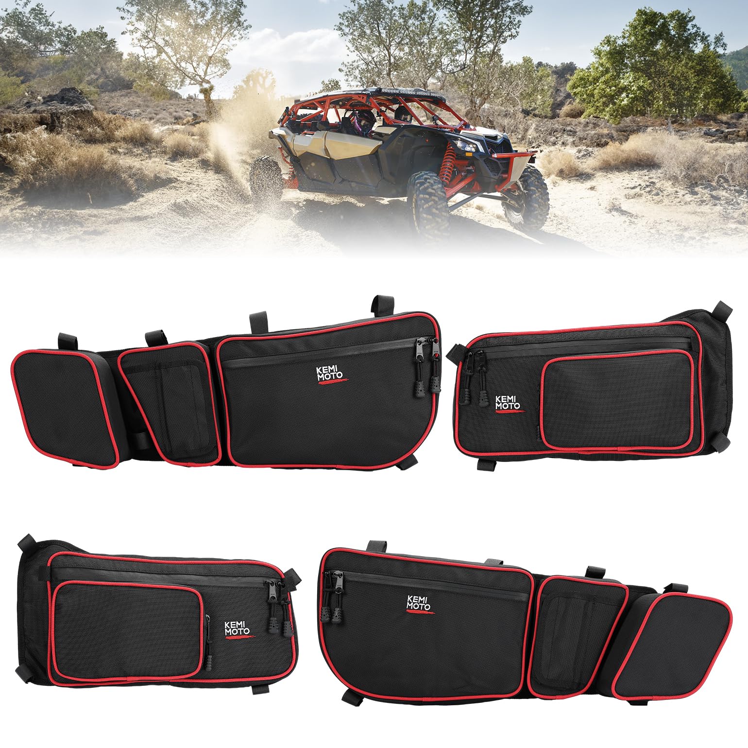 Front and Rear Door Bags for Can Am Maverick X3 Max - Image 11