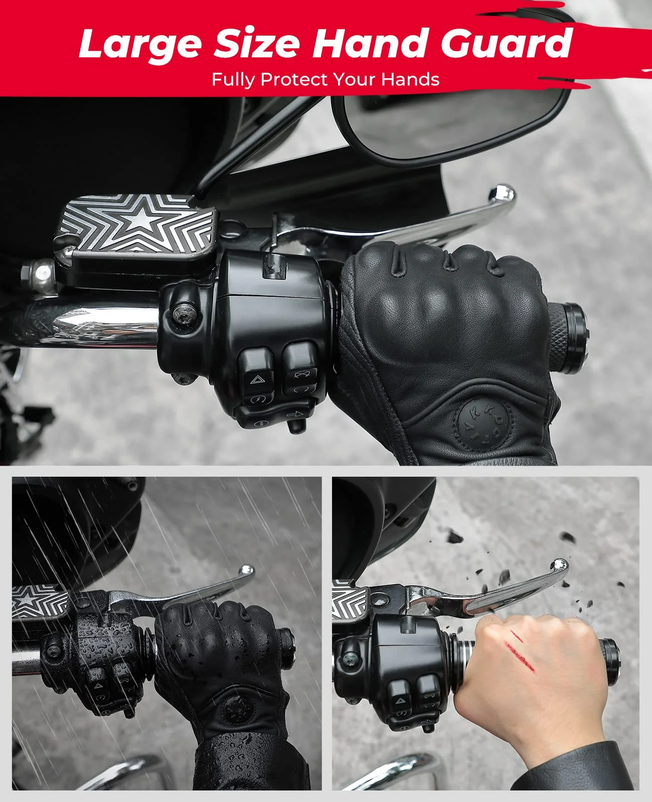 Motorcycle Handguard Shield 2 Pack for Harley - Image 4