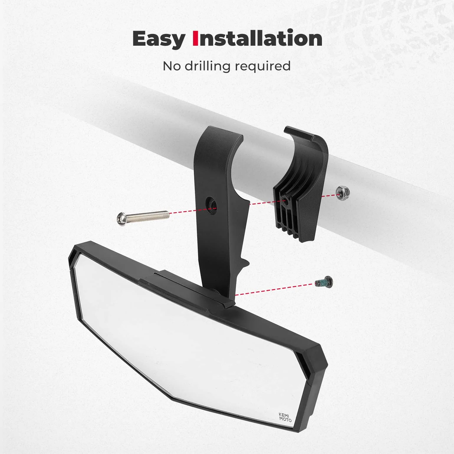 Upgraded Convex UTV Mirror for 1.75"-2" Crossbar - Image 7