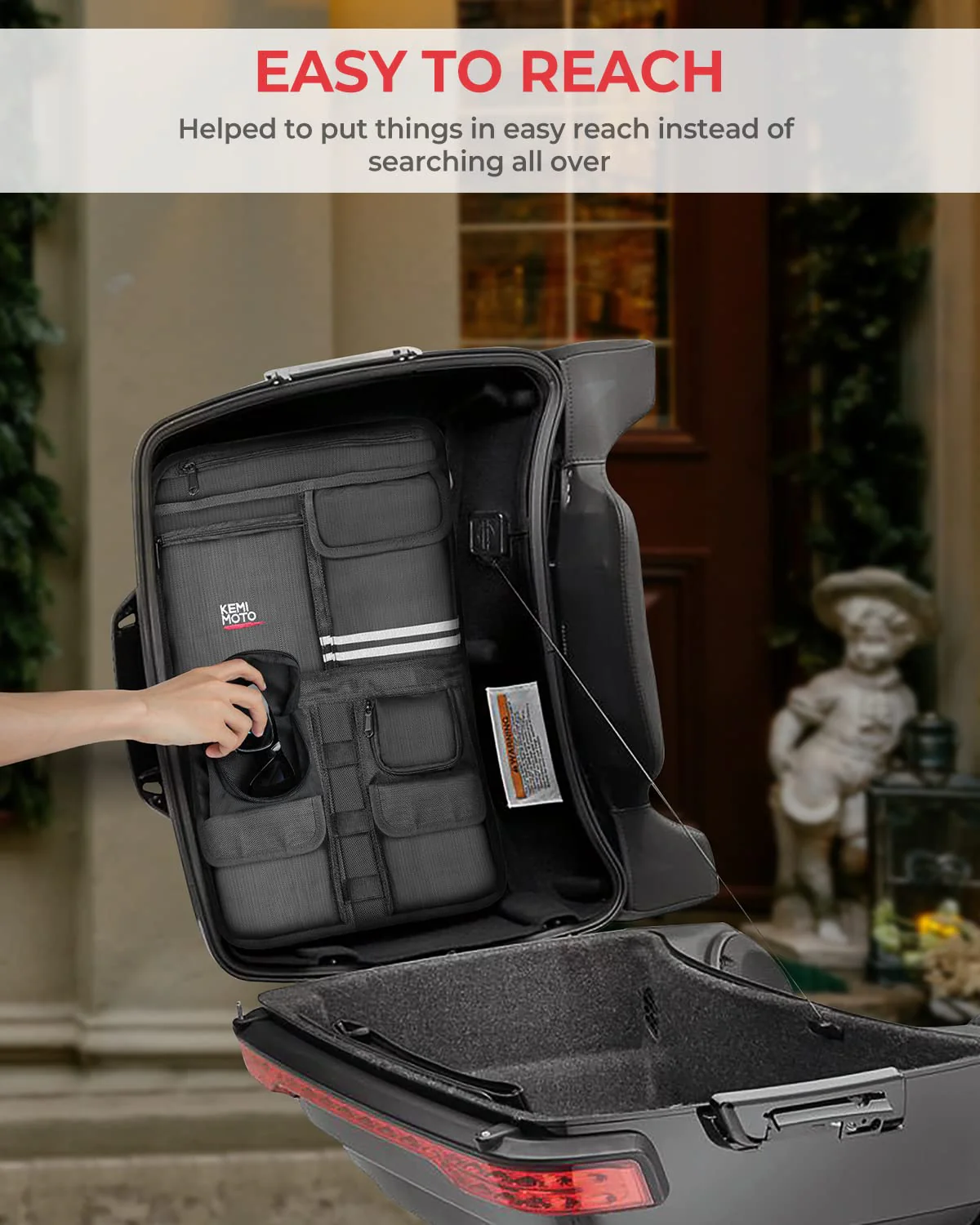 Tour Pack Lid Organizer for Road Glide Road King Electra Glide Street Glide Touring - Image 3