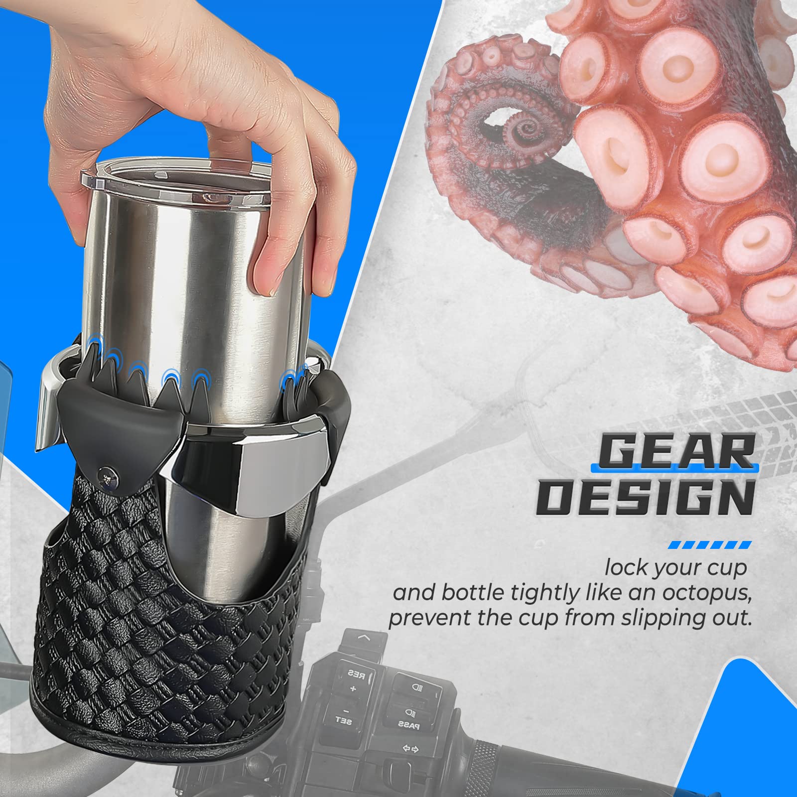 Upgraded Motorcycle ATV Cup Holder - Image 4