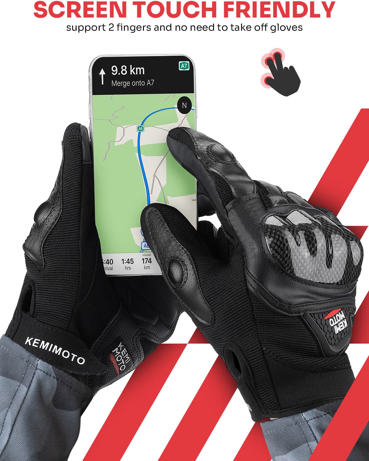 Motorcycle Riding Gloves (for Motorcross Dirt Bike ATV UTV) - Image 5