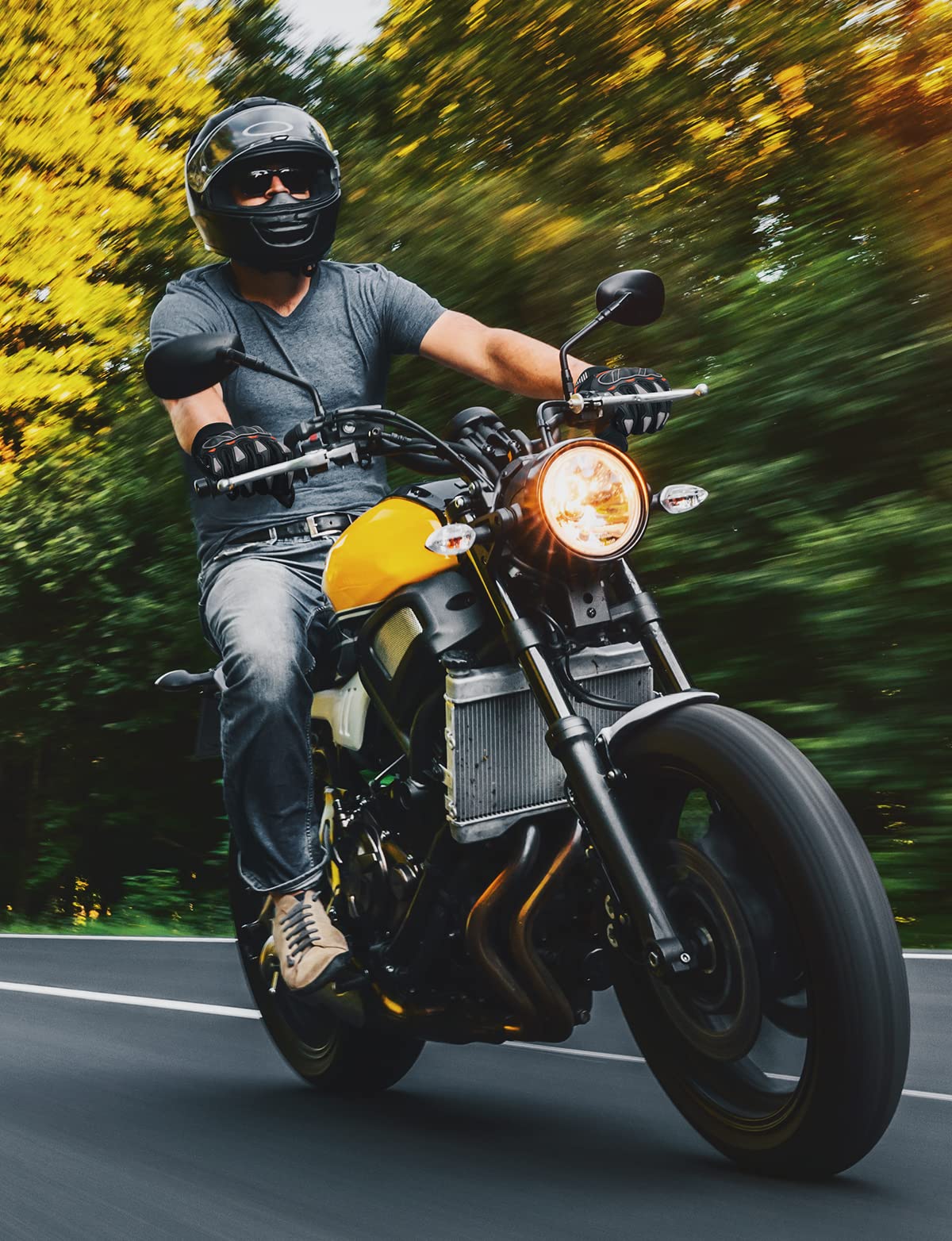 Motorcycle Touchscreen Riding Gloves with Hard Knuckle - Image 6