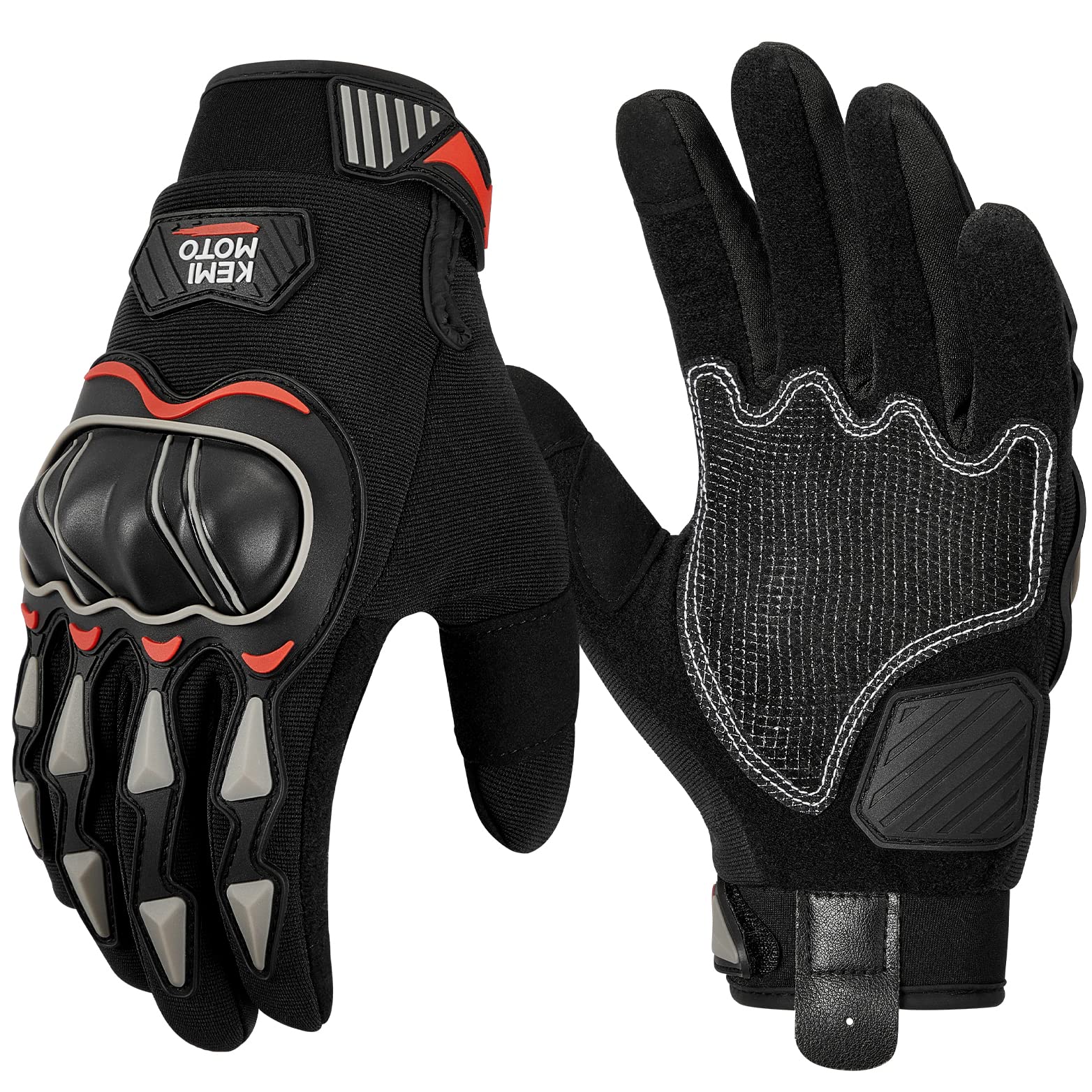 Motorcycle Touchscreen Riding Gloves with Hard Knuckle - Image 7