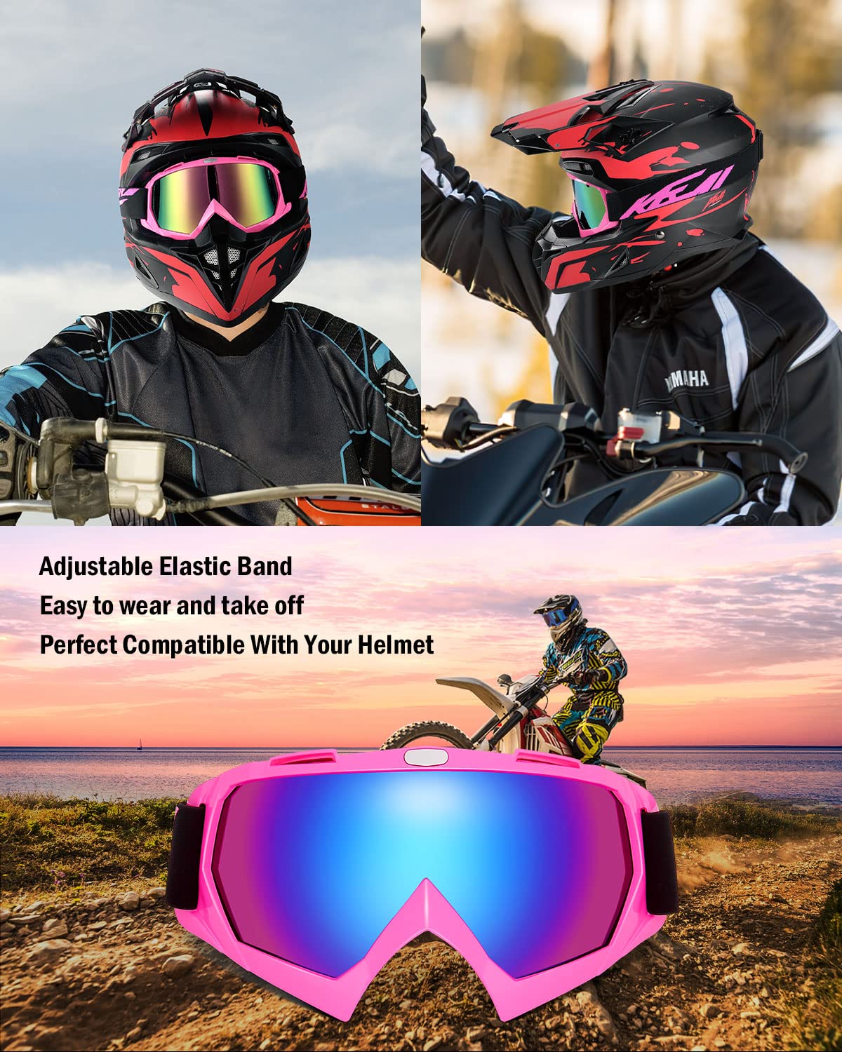 ATV Motorcycles Rose Riding Goggles - Image 3