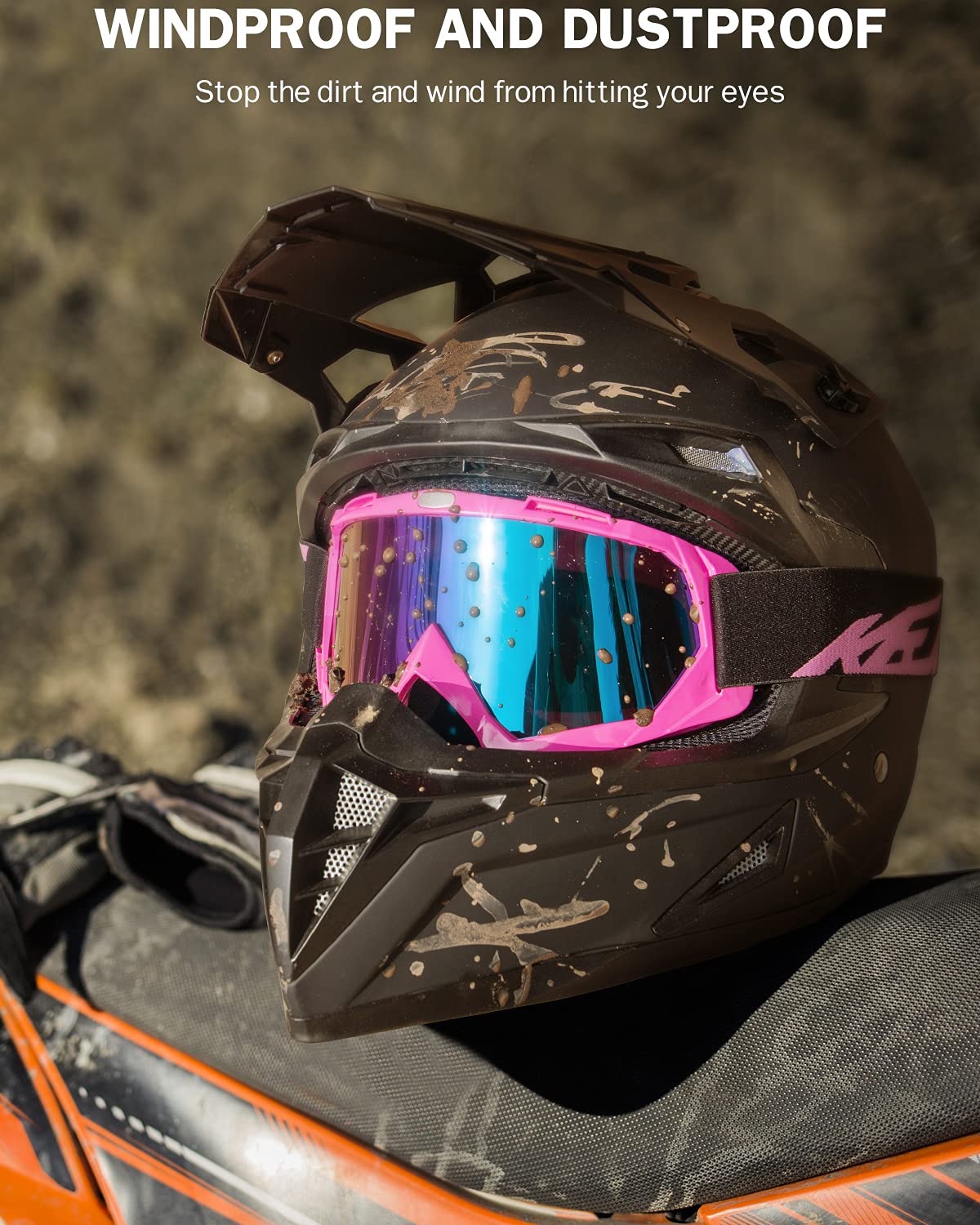 ATV Motorcycles Rose Riding Goggles - Image 4