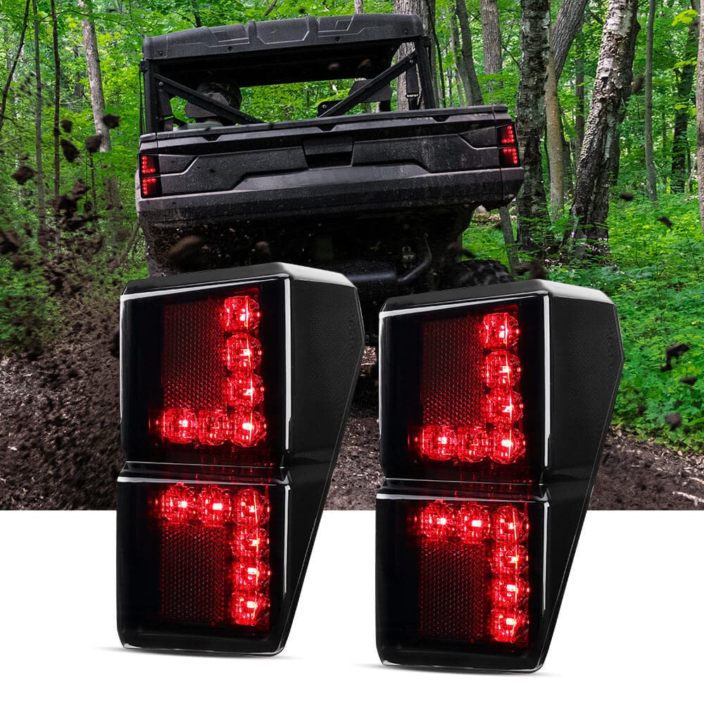 Adjustable Side Mirrors & Tail Light for Polaris Ranger 1000 XP/Crew - Image 10