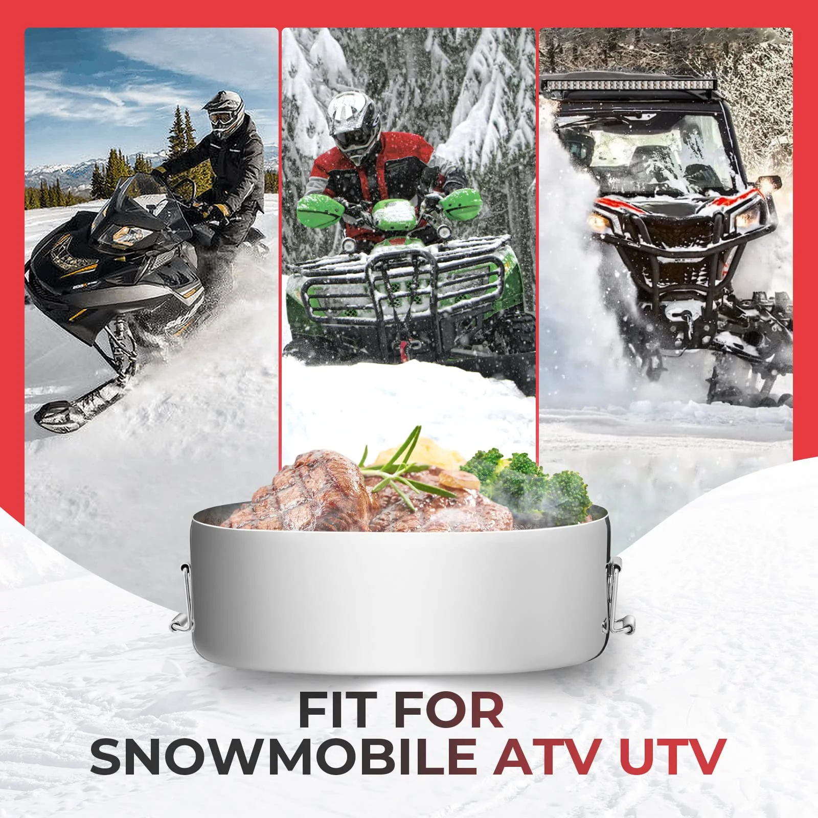 Snowmobile ATV/ UTV Exhaust Food Warmer Stainless - Image 4