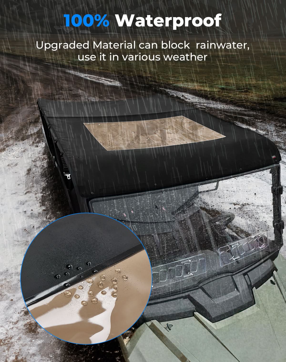 Soft Anti-UV Roof Top with Window for Tracker 800SX CREW - Image 4
