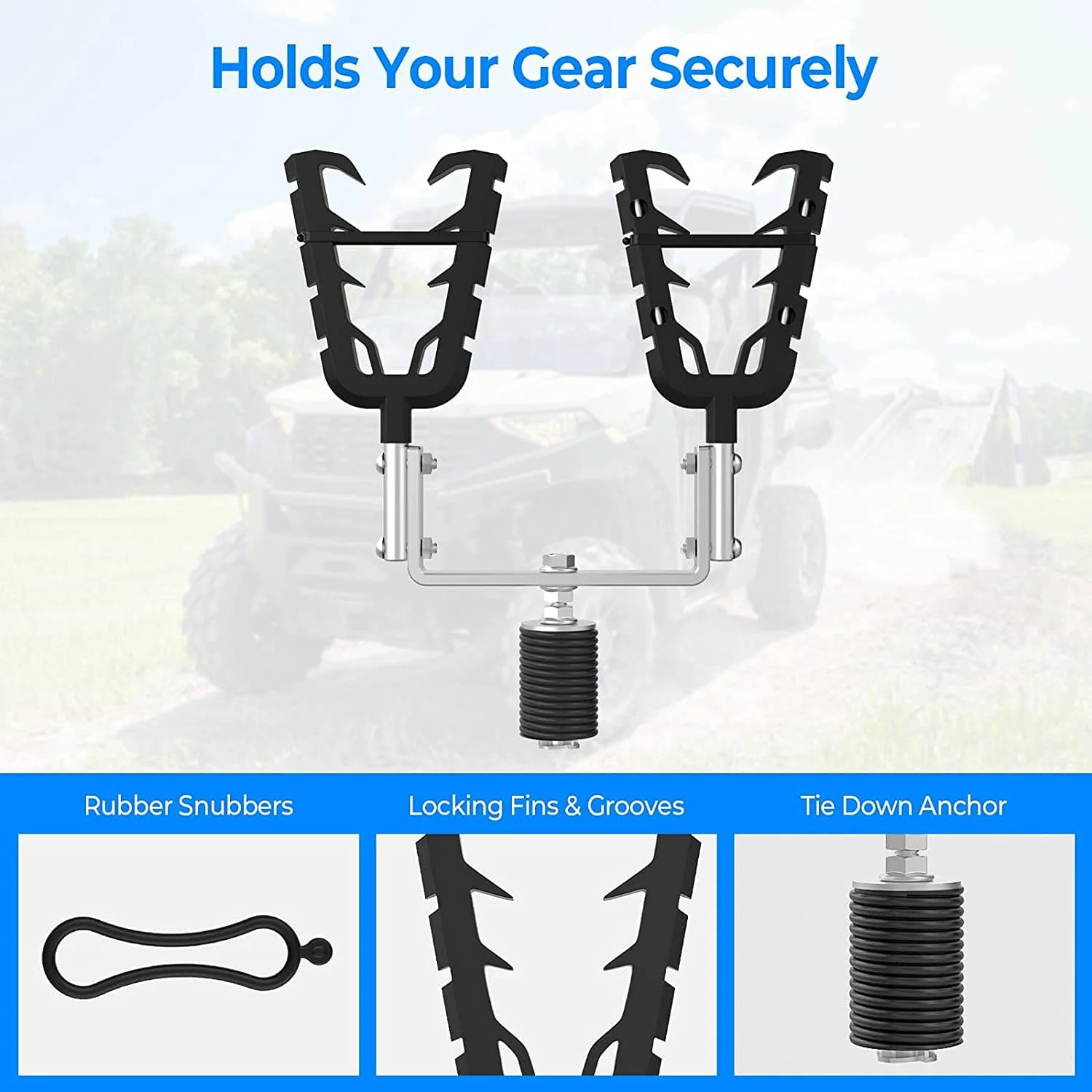 UTV Gun Mount, Tool Rack Fit Polaris Ranger & General - Image 4