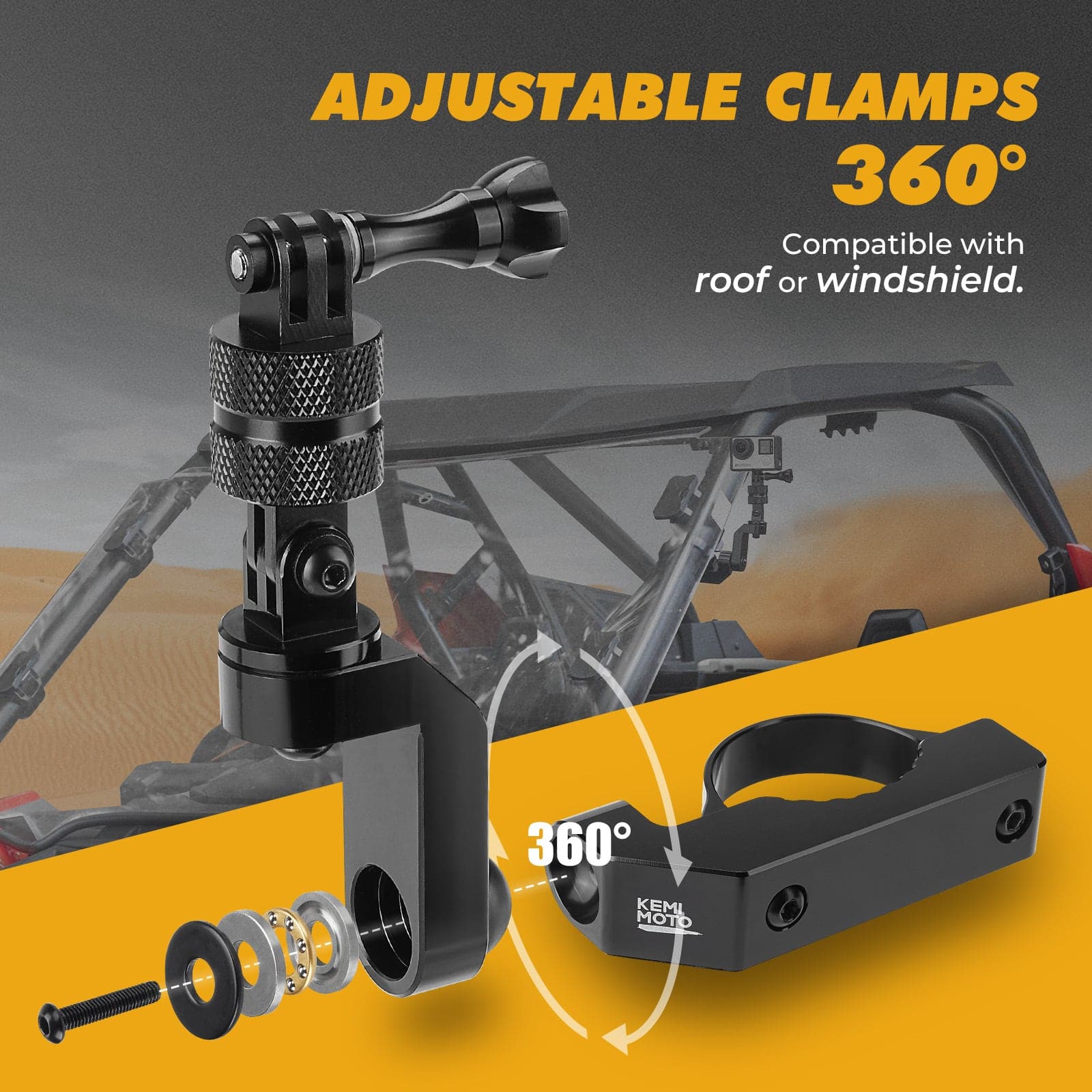 Universal GoPro Roll Bar Mount - Image 4