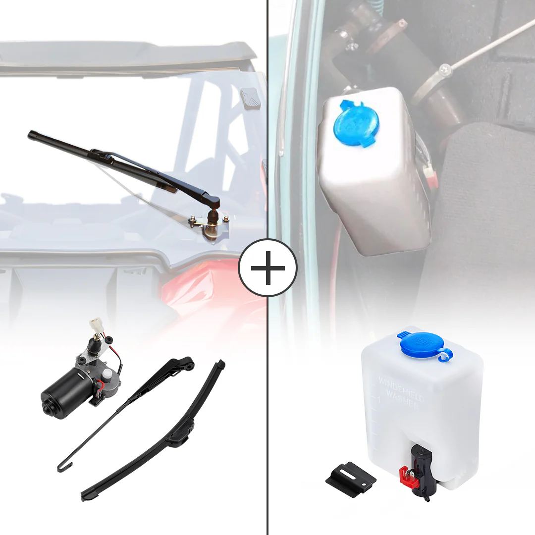 12V Electric Windshield Wiper Washer Kit for Polaris RZR, Ranger, Can-Am - Image 14